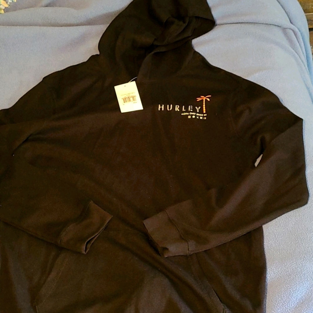 NWT Thin black hurley hoodie